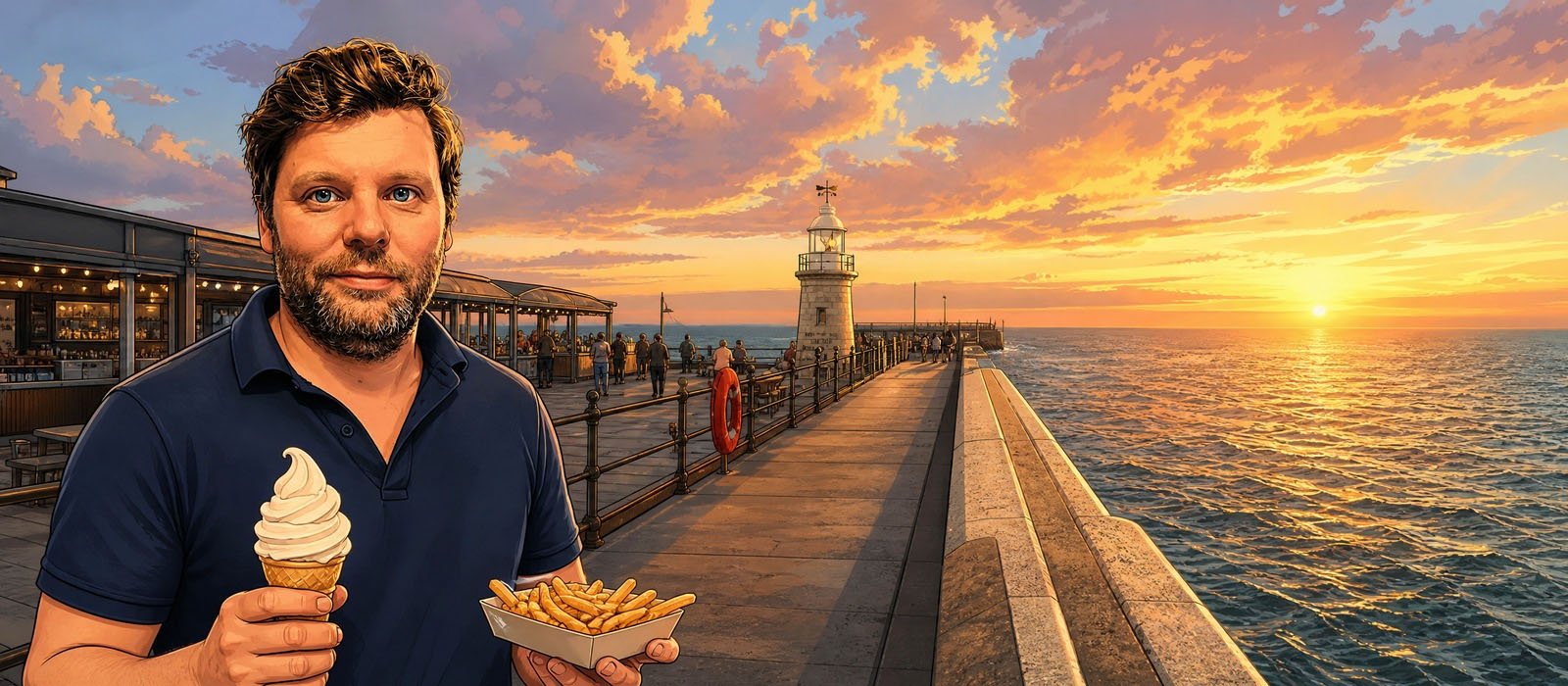 Gary on Folkestone Harbour
